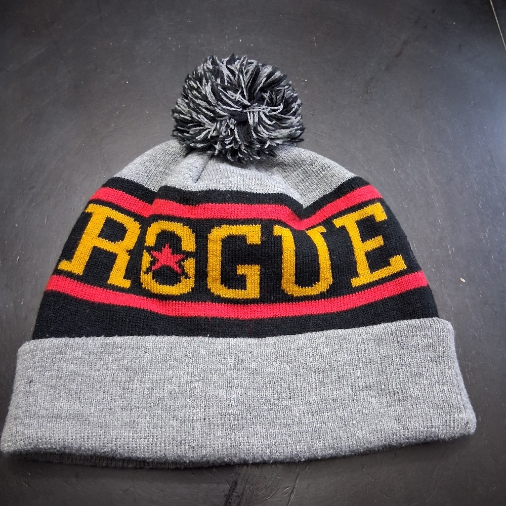 Rogue Kids Pom-Pom Beanie - Gray and Black